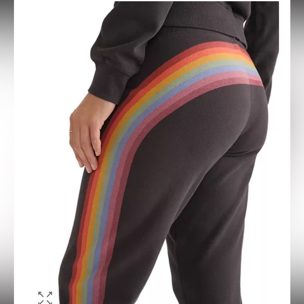 Marine Layer Sweatpants Womens Small  Anytime Rainbow Jogger Drawstring Surf - Picture 3 of 9